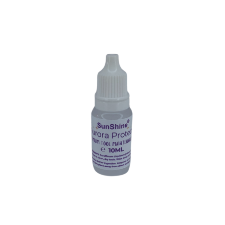 Aurora Protect Tool Oil 10ml dropper bottle by Sunshine Equipment – premium maintenance oil for nail tools
